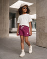 Berry | Girls Loopknit Shorts
