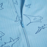 Blue Whale | Ribbed Baby Jumpsuit with Feet