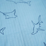 Blue Whale | Ribbed Baby Jumpsuit with Feet