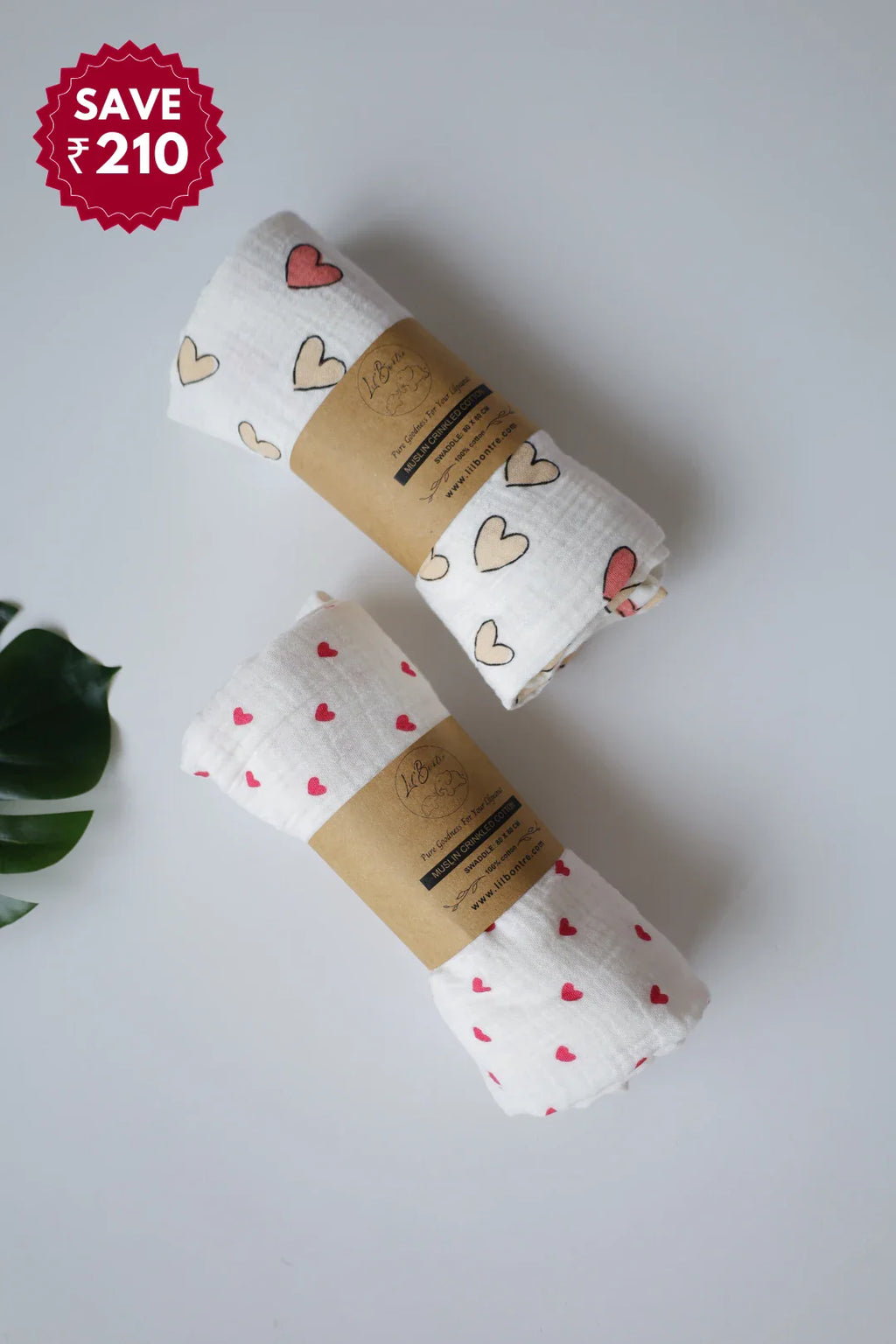Amora-Muslin Baby Swaddle-Pack of 2
