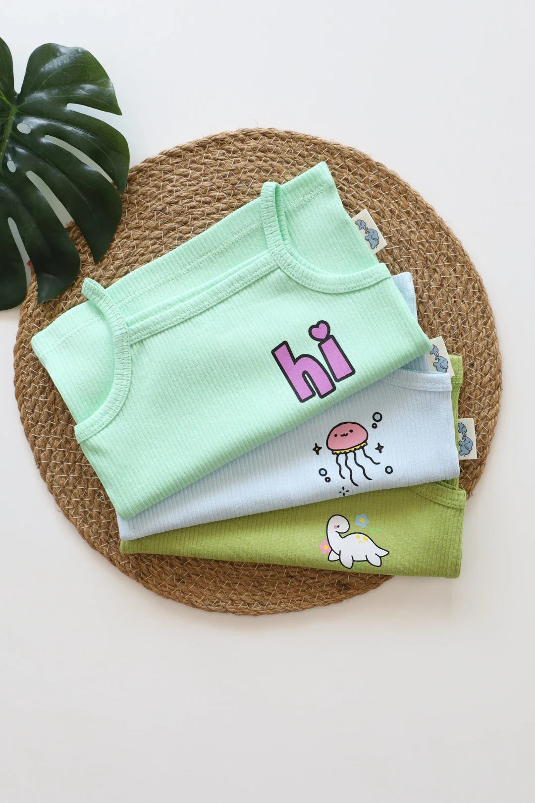Pack of-3 Baby Sleeveless Top-C-32