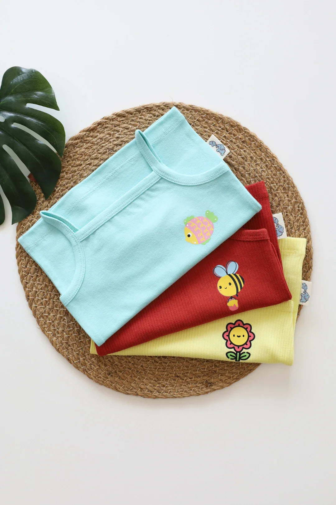 Pack of-3 Baby Sleeveless Top-C-33