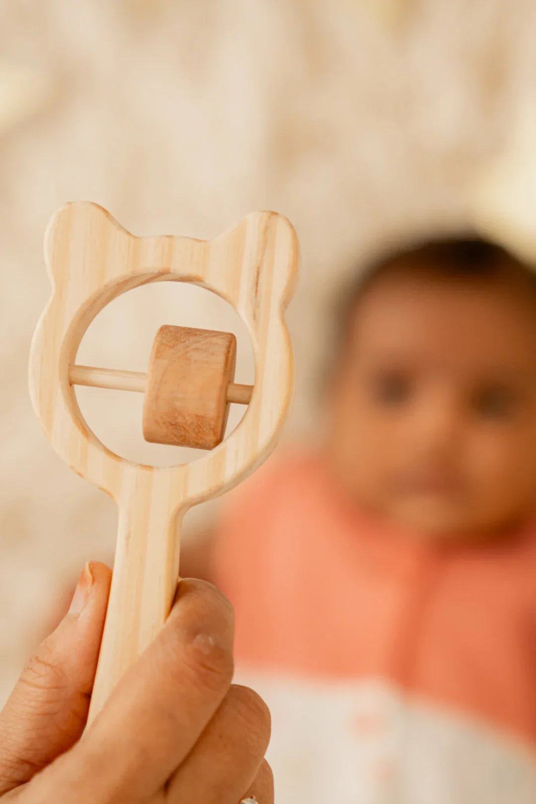Bear-Wooden Baby Rattle