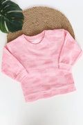 Blush Sprinkle-Terry Baby Cardigan