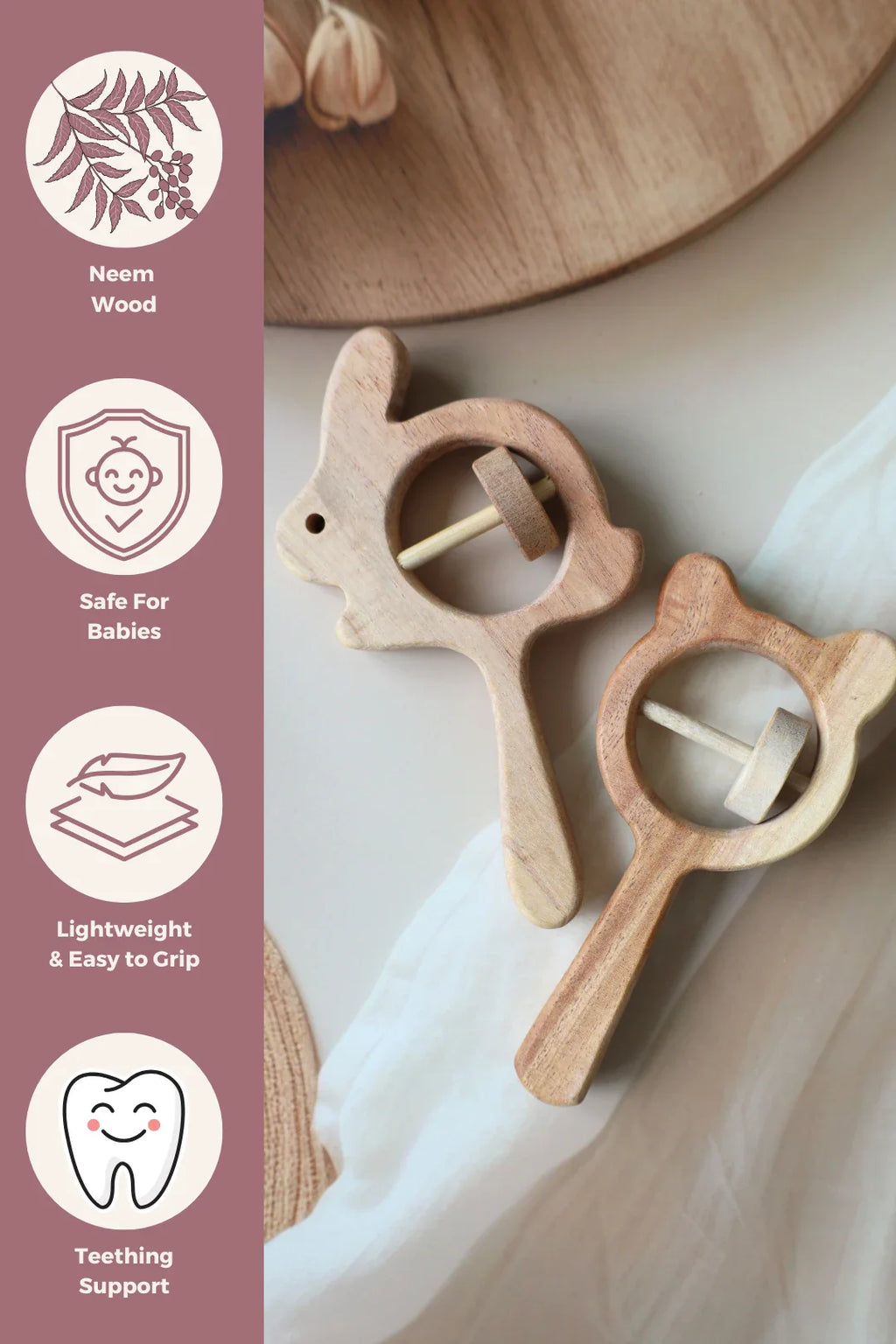 Bunny and Bear-Baby Rattle Combo