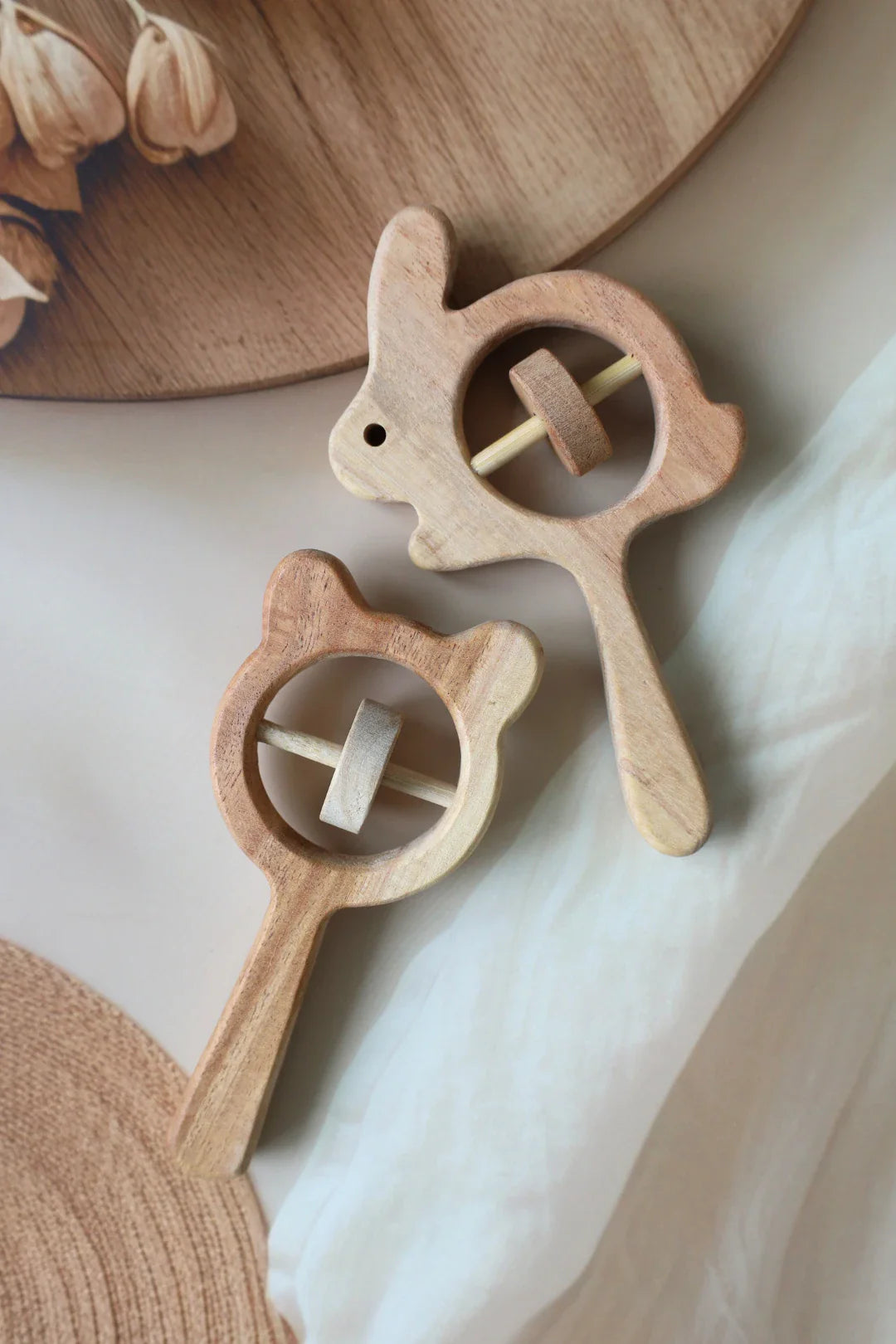 Bunny and Bear-Baby Rattle Combo