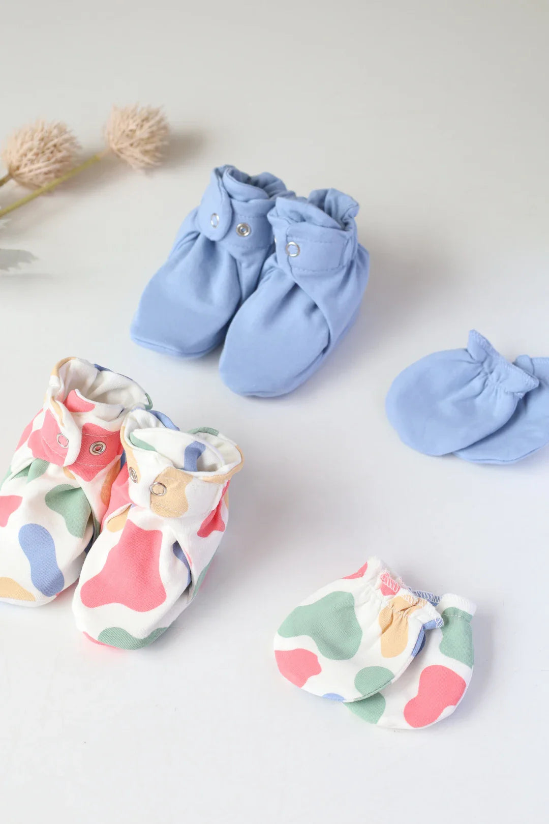 Camo Fluff-Baby Mittens and Booties
