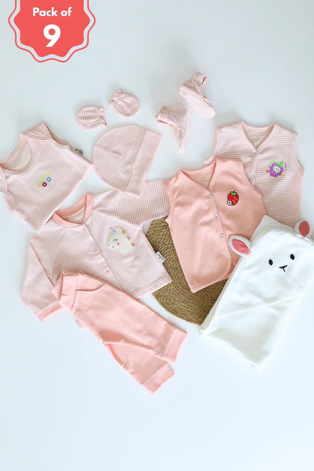 Peach Ballerina-Newborn Essentials Gift Combo