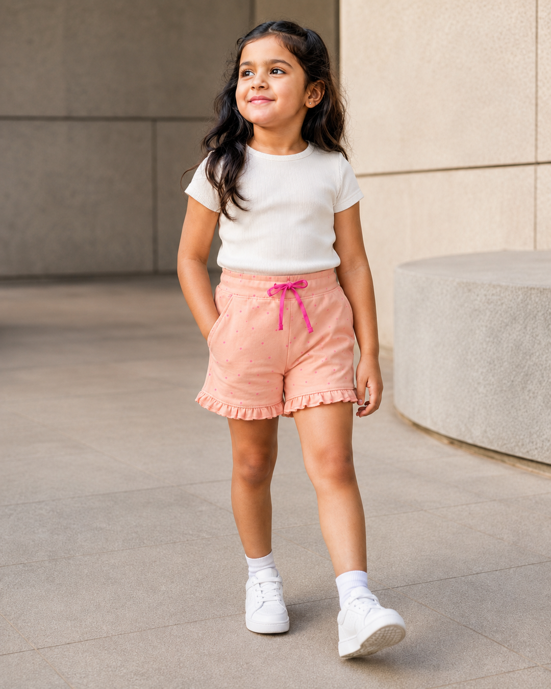 Dotty | Girls Loopknit Shorts