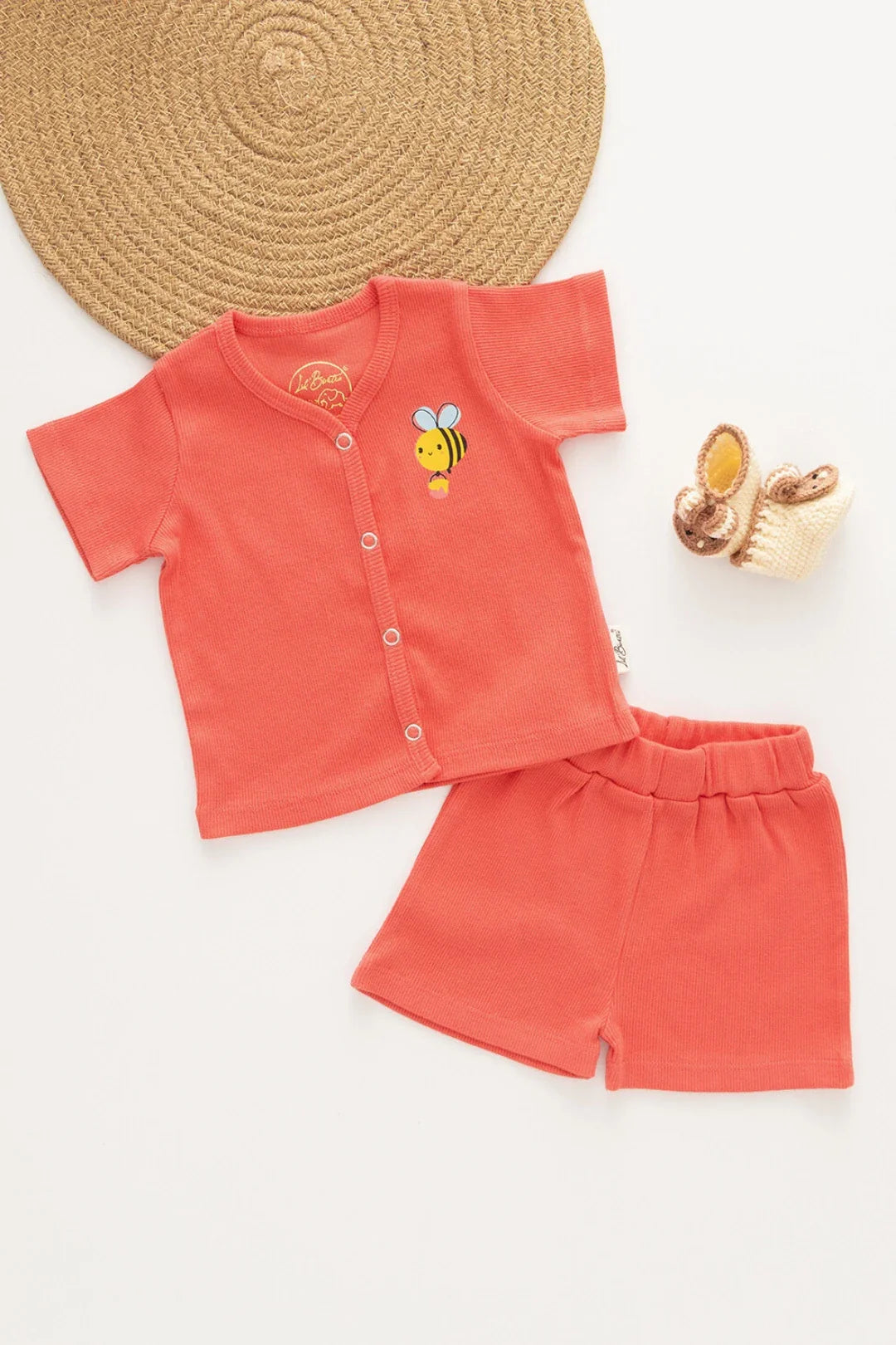 Cheery Buzz-Ribknit-Newborn Jabla and Shorts