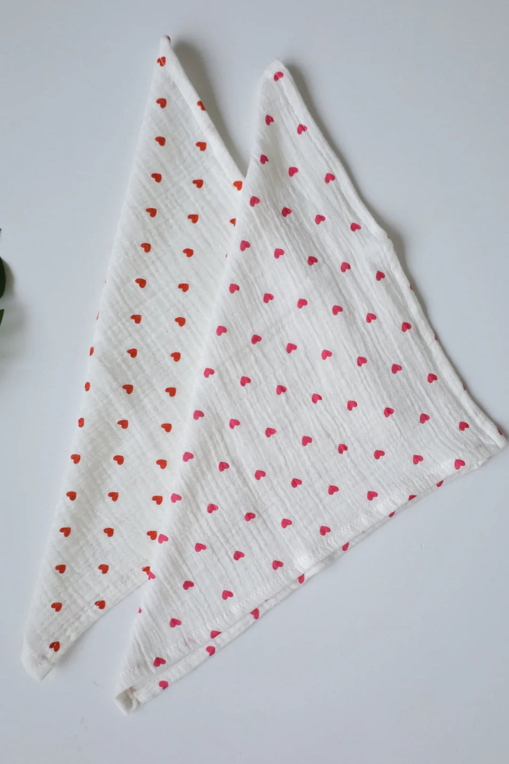 Cherry Heart-Muslin Baby Wipes-Pack of 2