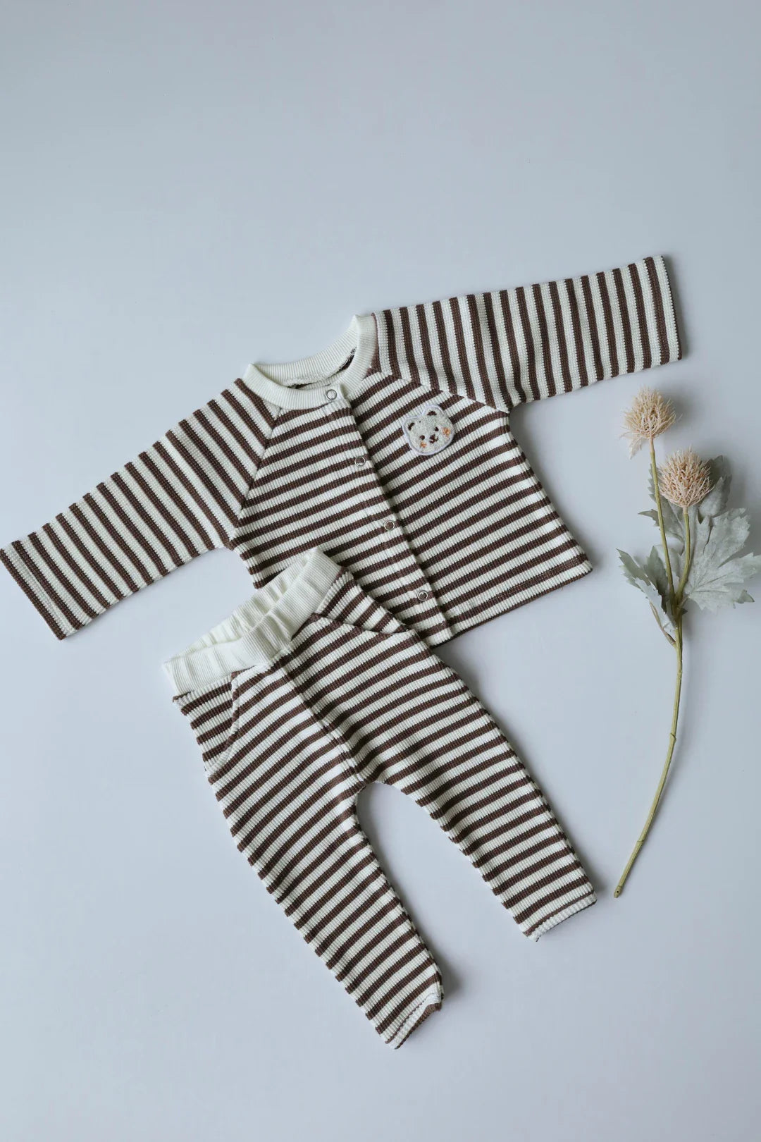 Chestnut-Waffle-Kids-and-Baby-Co-Ord-Set-Front-Button