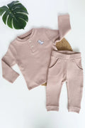 Choco Cuddle-Flat Waffle Co Ord Set
