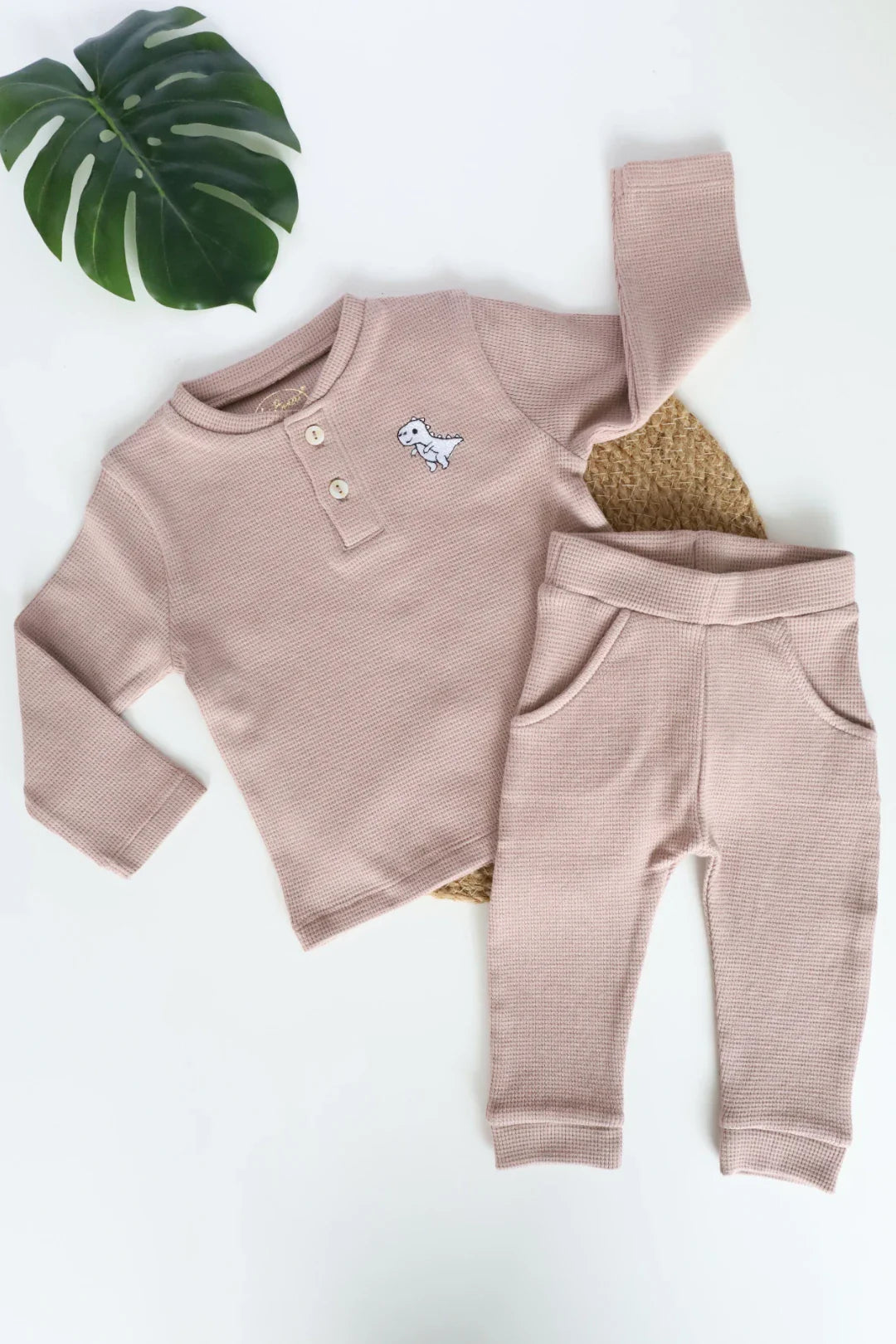 Choco Cuddle-Flat Waffle Co Ord Set