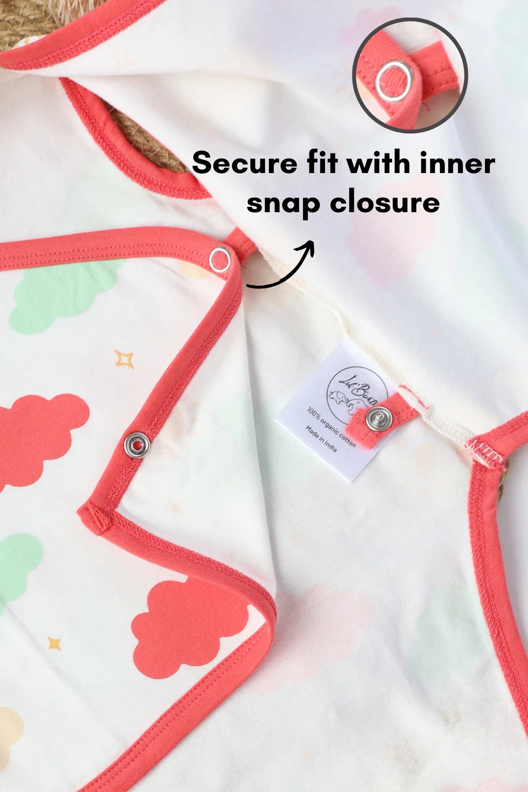 Cloudy Bliss-Kimono Baby Romper