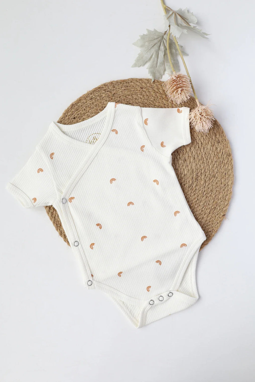 Cocoa Arc-Kimono Baby Romper