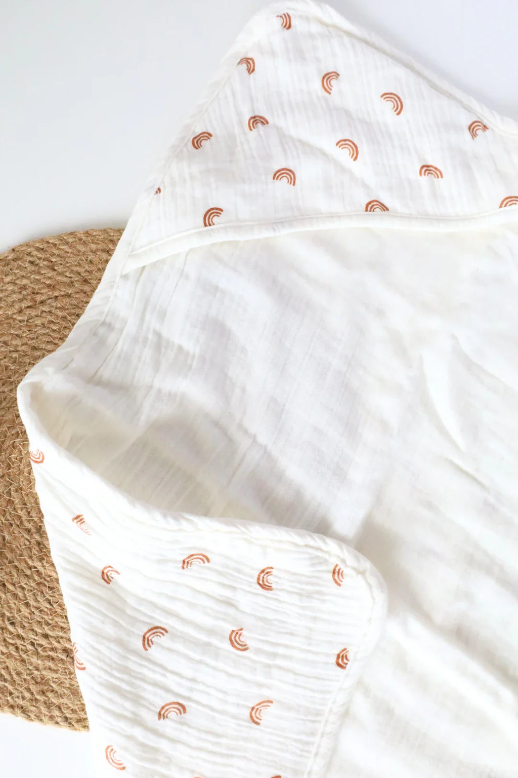Cocoa Arcs-Muslin Hooded Baby Towel