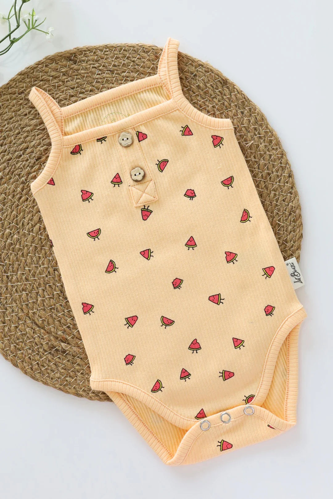 Coral Slice-Spaghetti Romper