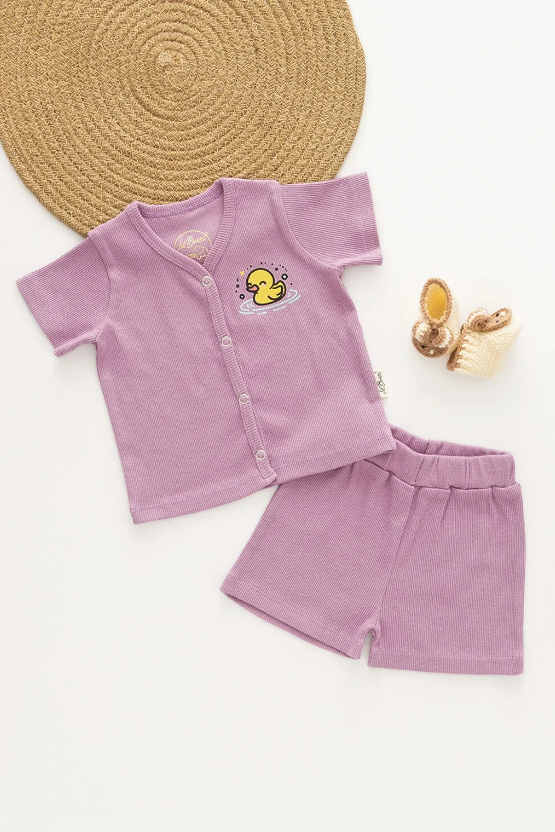 Ducky Doo-RibKnit-Newborn Jabla and Shorts