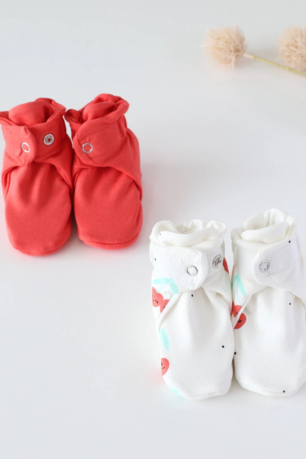 Duo Cerise-Baby Booties Pack of 2