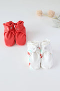 Duo Cerise-Baby Booties Pack of 2