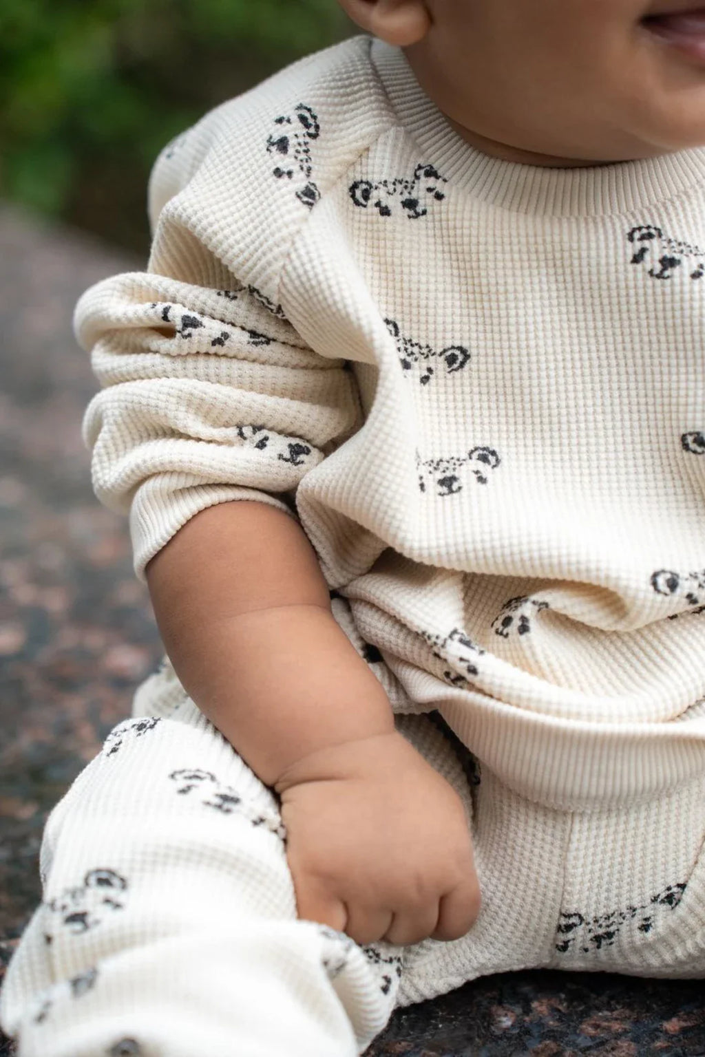 Ecru-Waffle-Kids-and-Baby Co-Ord Set