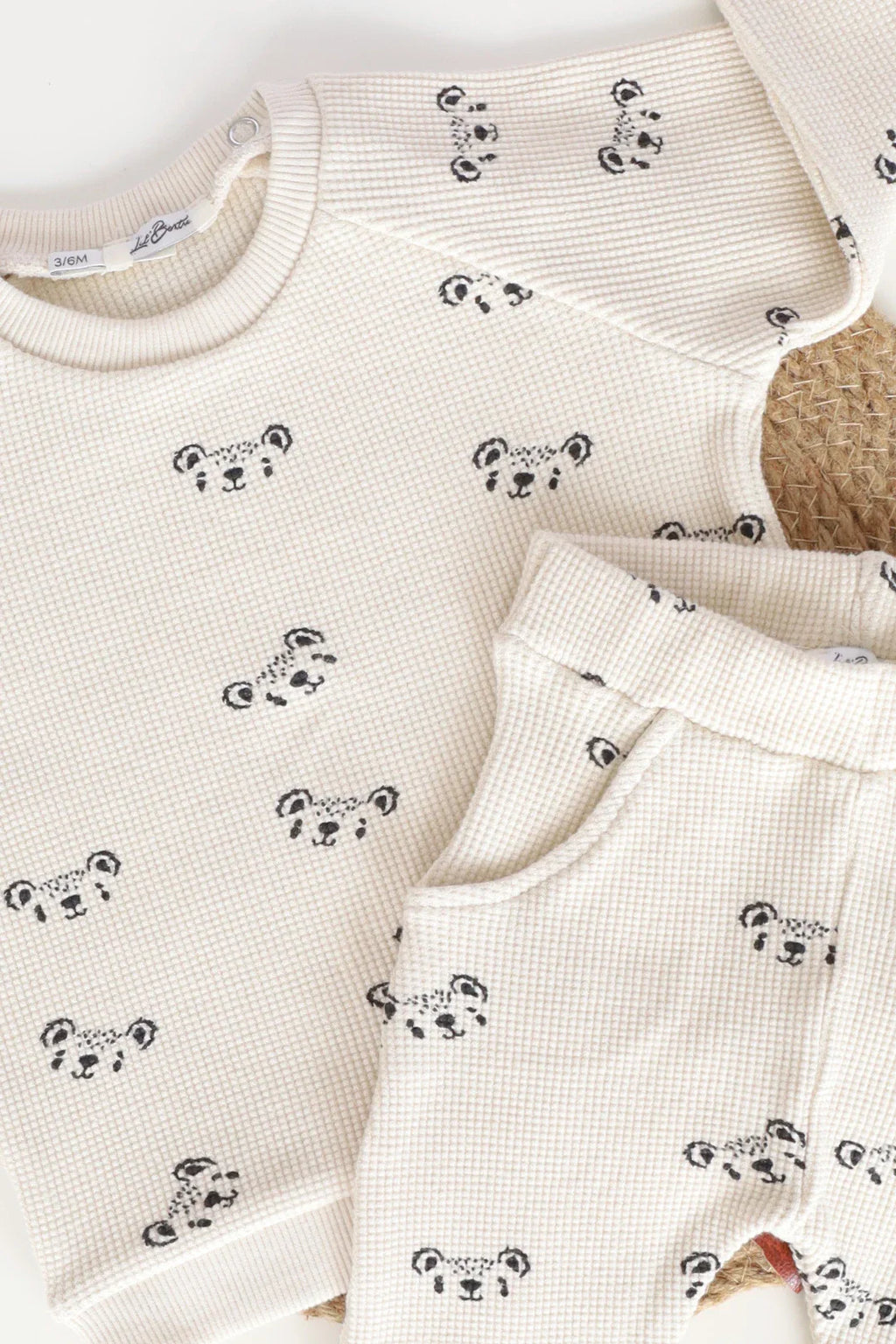 Ecru-Waffle-Kids-and-Baby Co-Ord Set