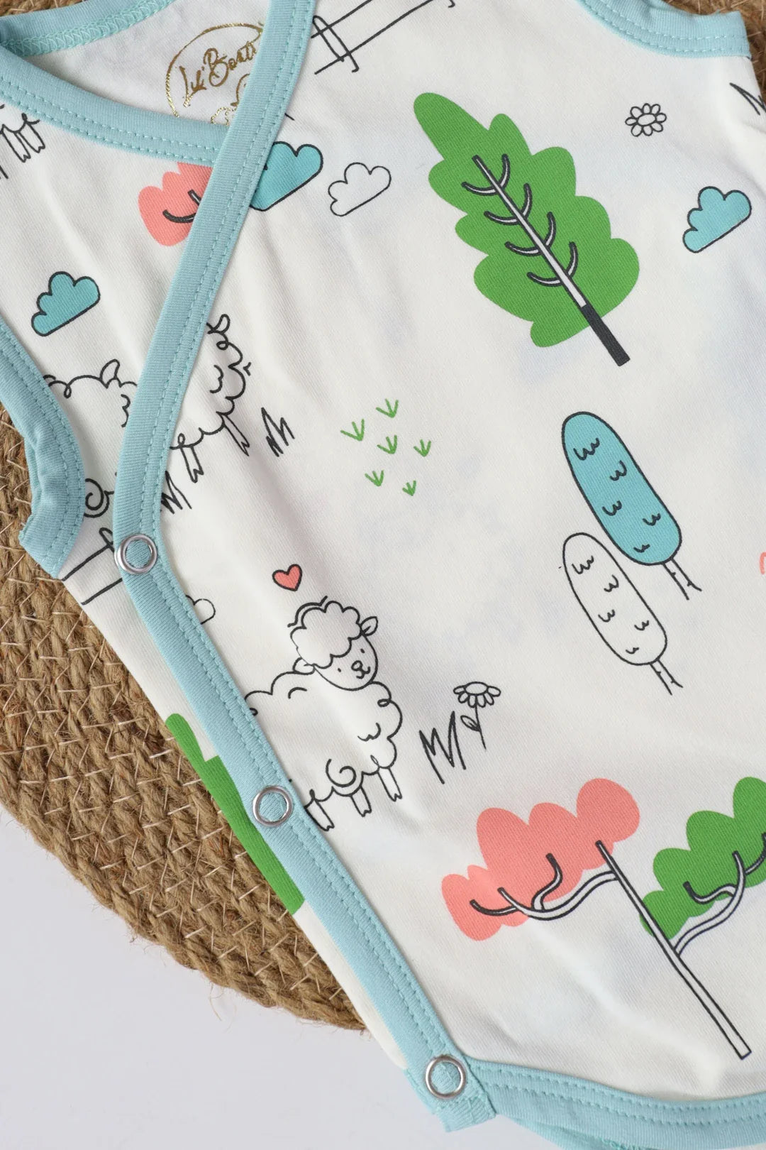 Ewe Charm-Kimono Baby Romper