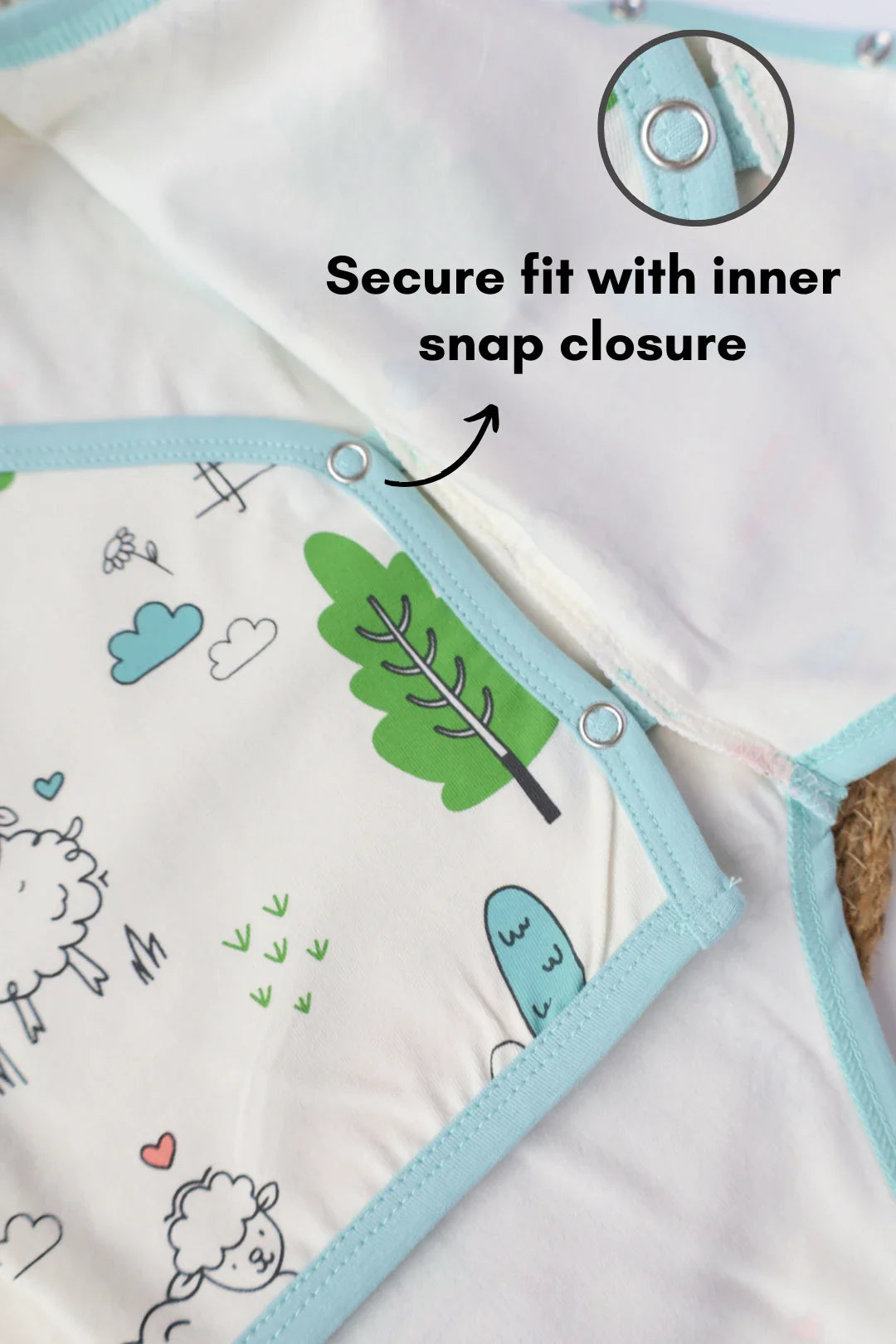 Ewe Charm-Kimono Baby Romper