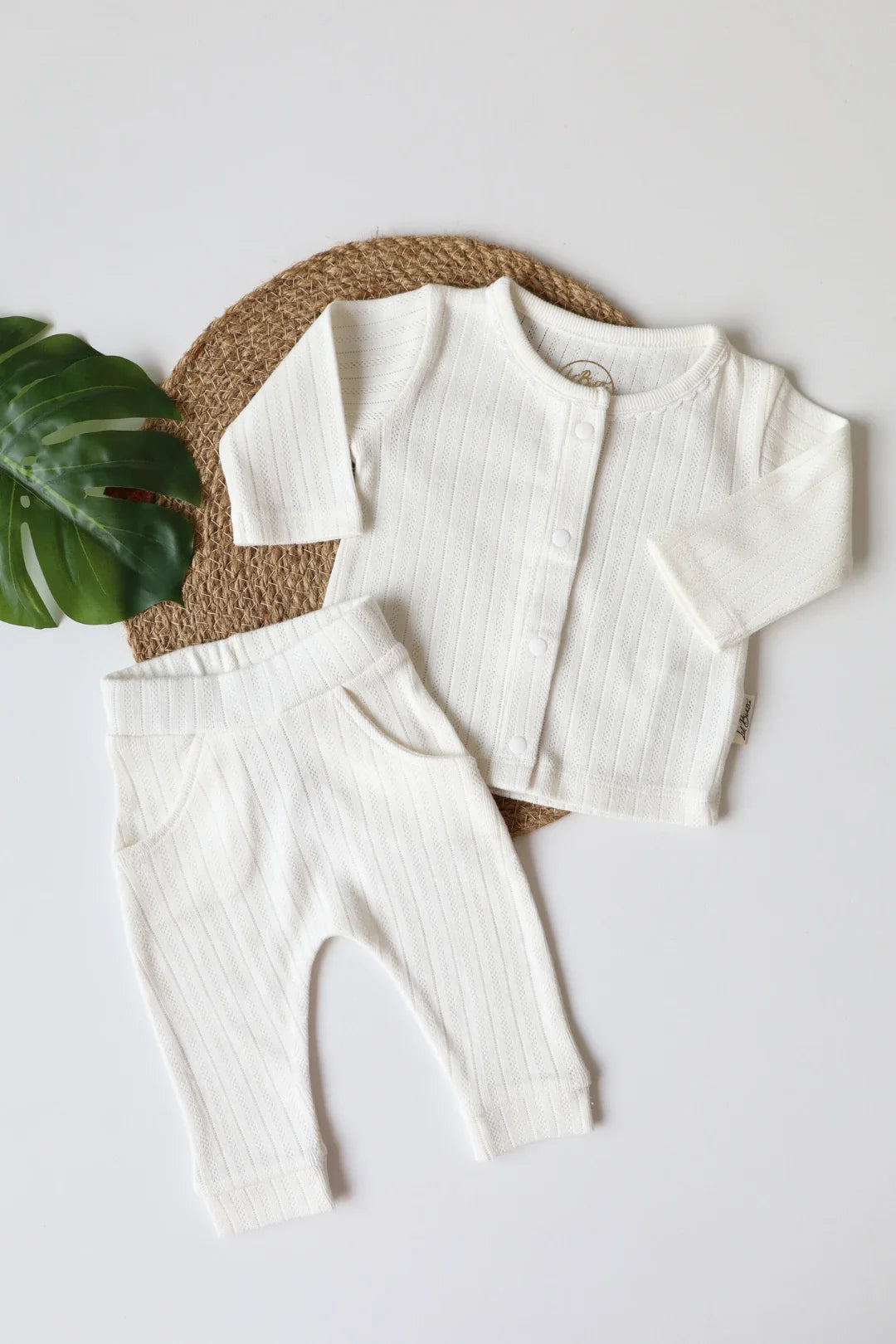 Eyelet Pearl-Pointelle-Newborn Clothes Set