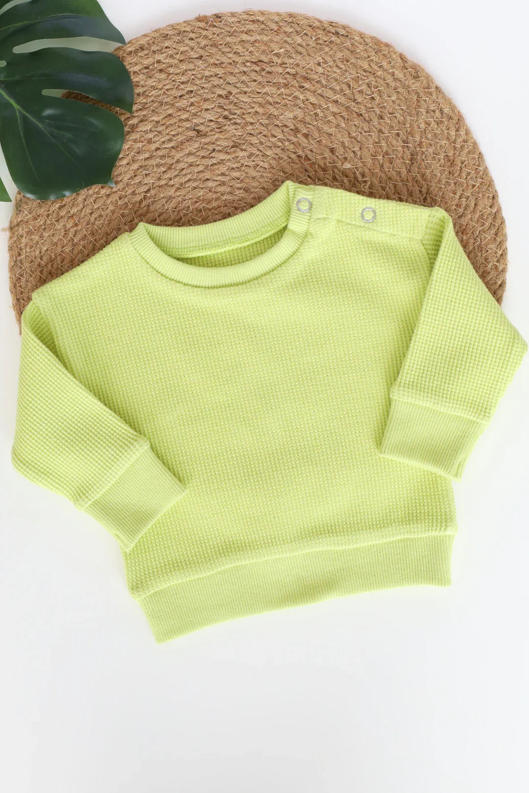 Fresh Sprout-Waffle Baby Cardigan