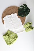 Green Lil Hearts-Newborn Clothes Set