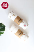 Heart Arcs-Muslin Baby Swaddle Pack of 2