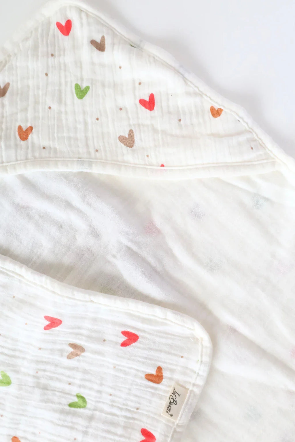 Heart Pops-Muslin Hooded Baby Towel