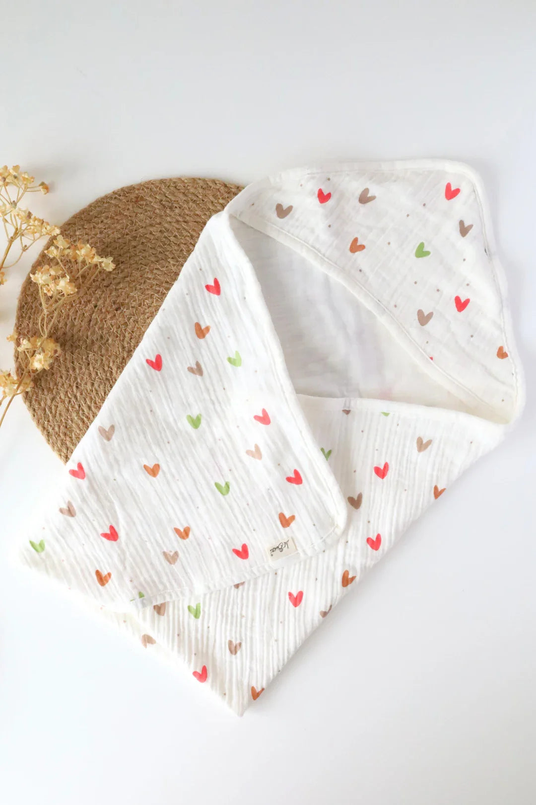 Heart Pops-Muslin Hooded Baby Towel