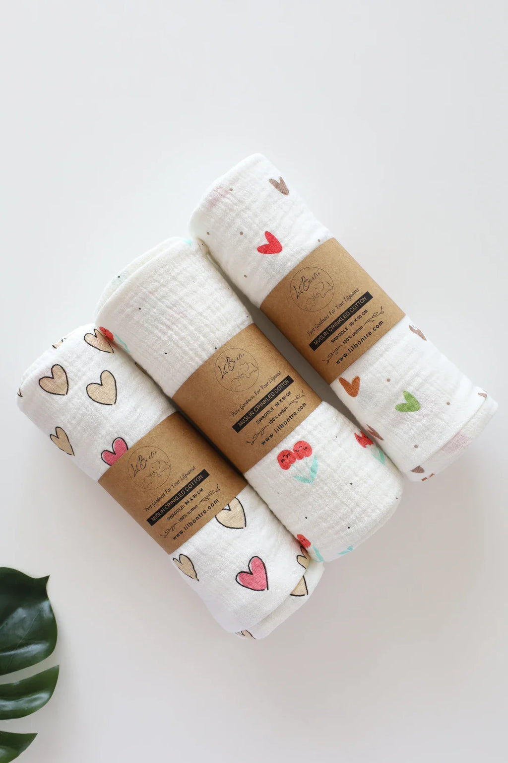 Heartie Snuggles-Muslin Baby Swaddle Pack of-3