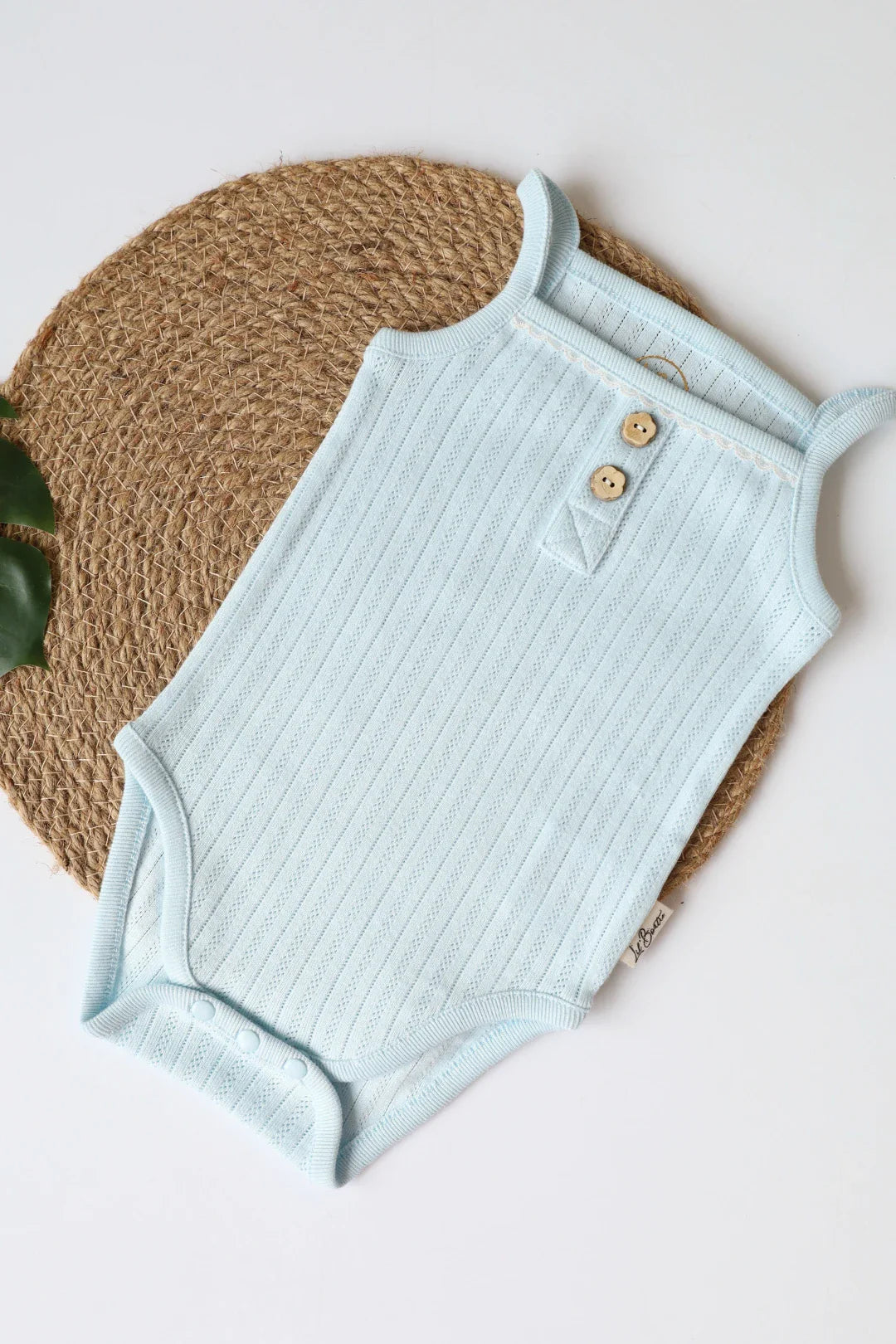 Lacy-Ice-Pointelle-Baby Spaghetti Romper