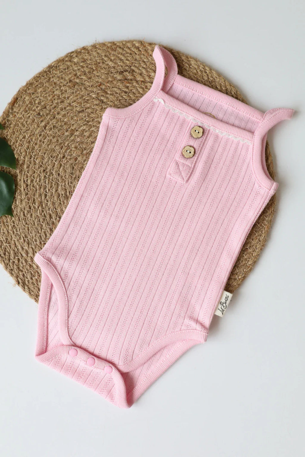 Lacy-Rose-Pointelle-Baby Spaghetti Romper