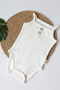 Lacy-Snow-Pointelle-Baby Spaghetti Romper