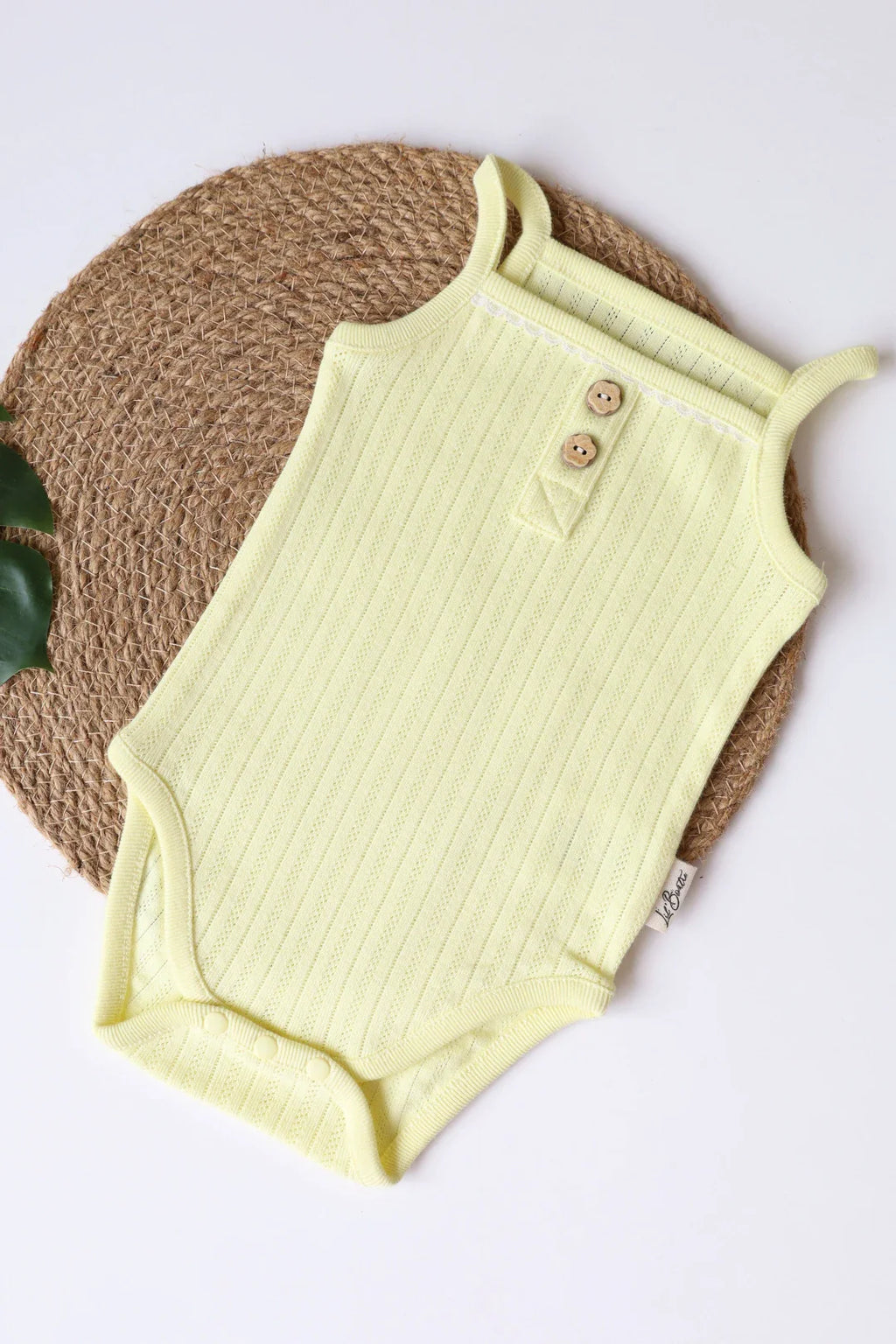 Lacy-Sunbeam-Pointelle-Baby Spaghetti Romper