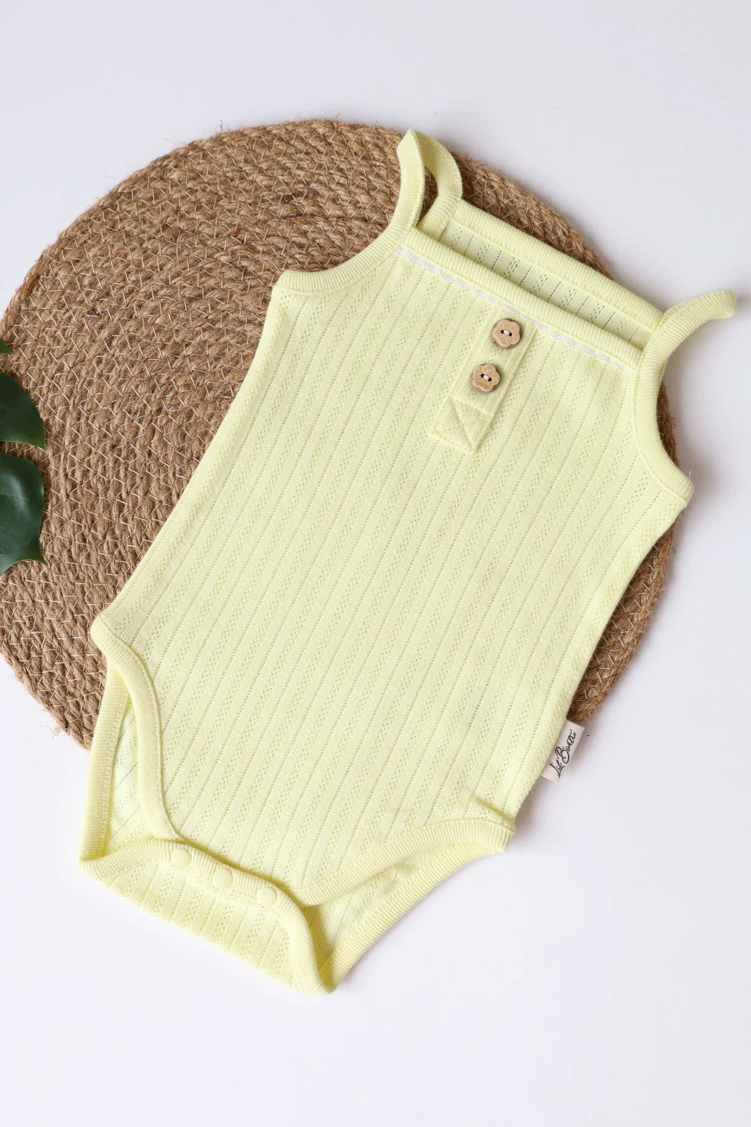 Lacy-Sunbeam-Pointelle-Baby Spaghetti Romper