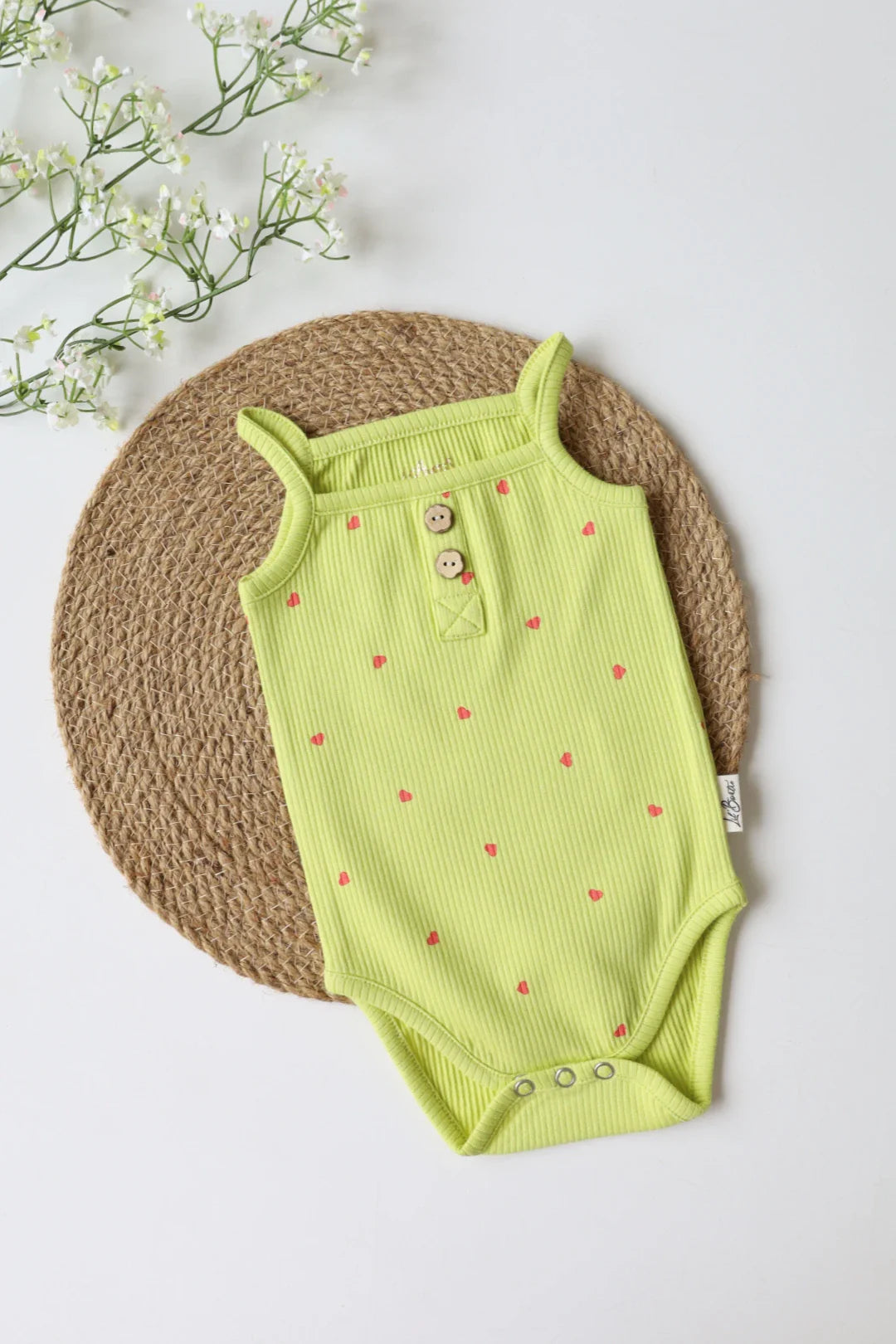 Lime Love-Baby Spaghetti Romper