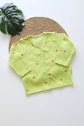 Lime Leaf-Ribknit Full Sleeve Jabla