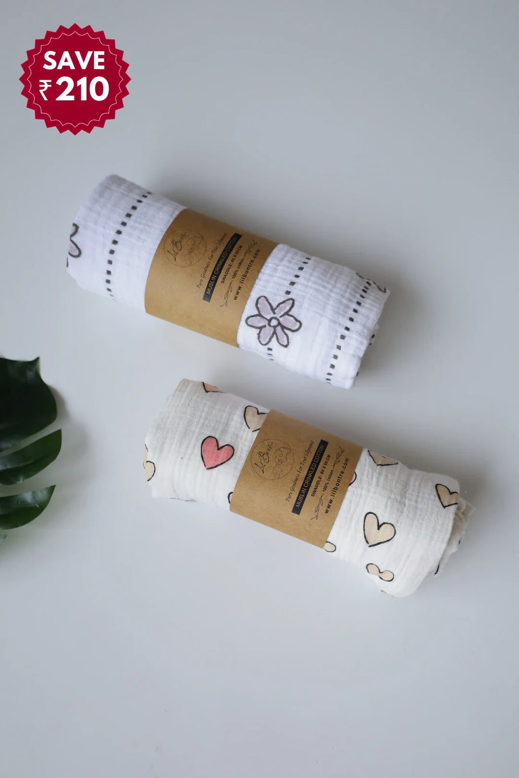 Love Bloom-Muslin Baby Swaddle-Pack of 2