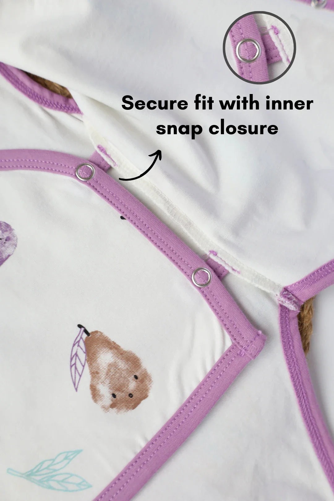 Lush Pear-Kimono Baby Romper