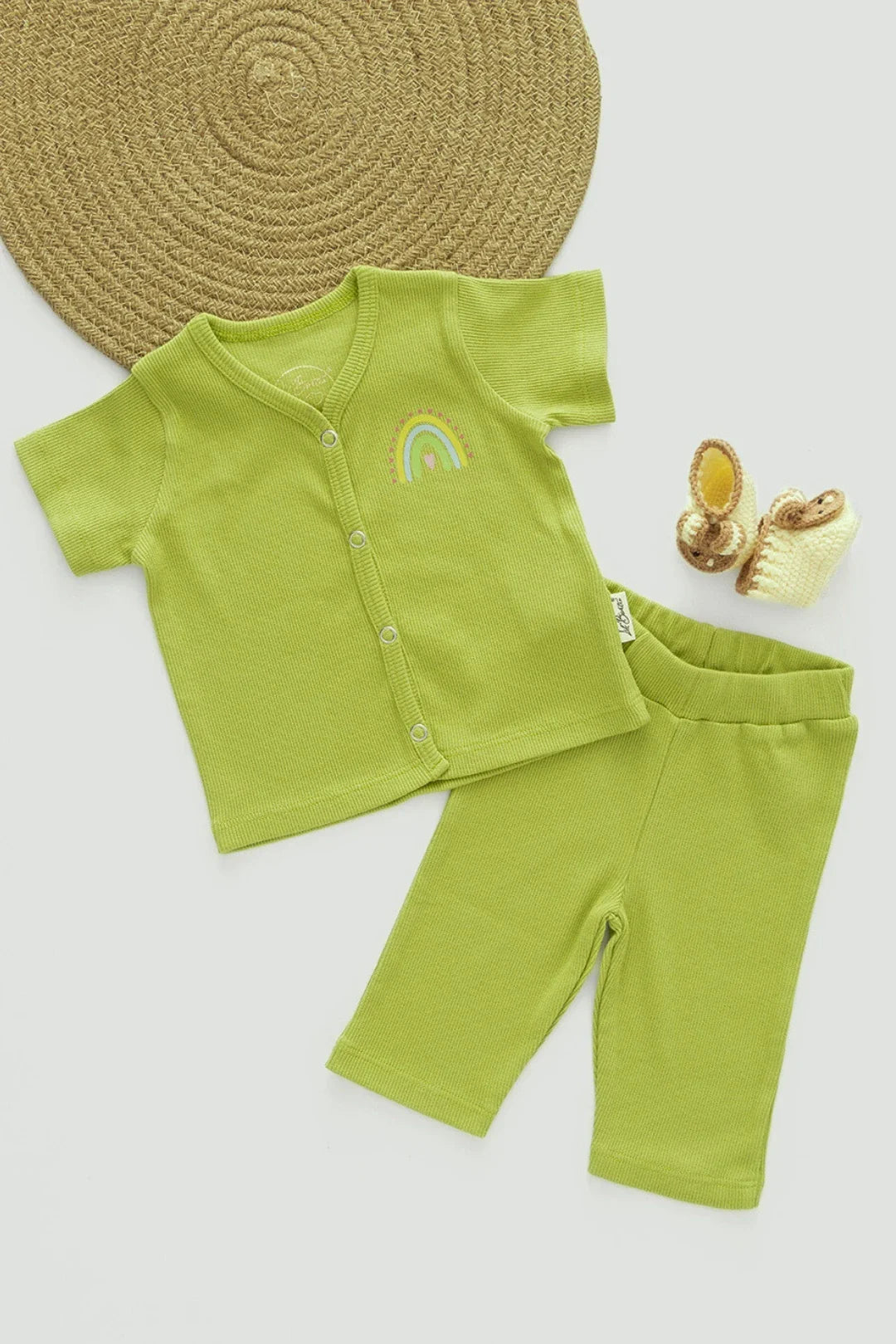 Meadow Sparkle-RibKnit-Unisex Baby Top and Pant Set
