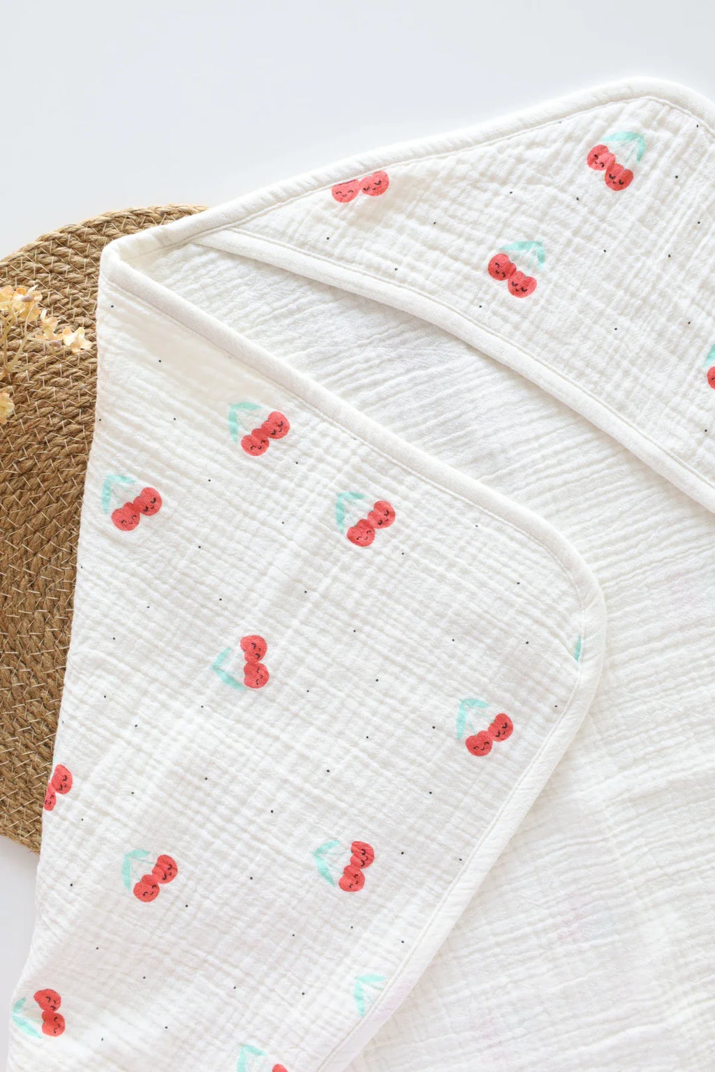 Mini Berry-Muslin Hooded Baby Towel