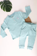 Minty Cuddle-Flat Waffle Co Ord Set