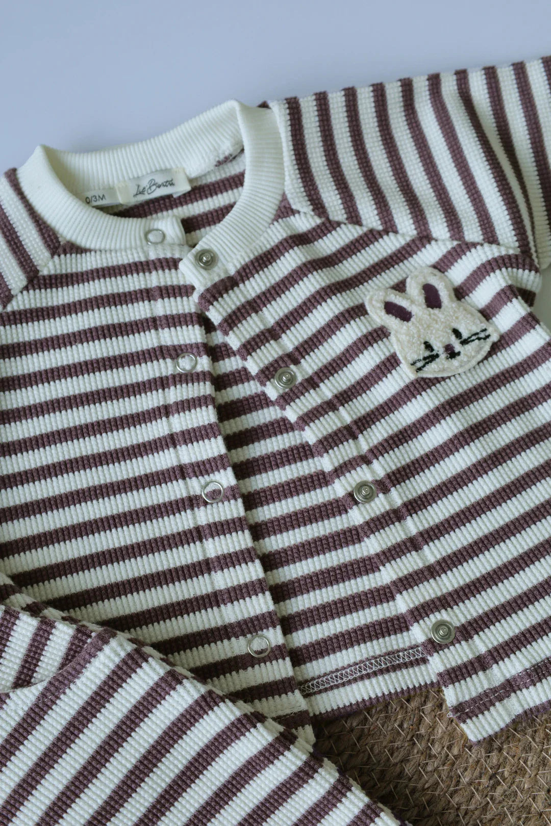 Mulberry-Waffle-Kids-and-Baby Co-Ord Set-Front-Button-0-3 Months