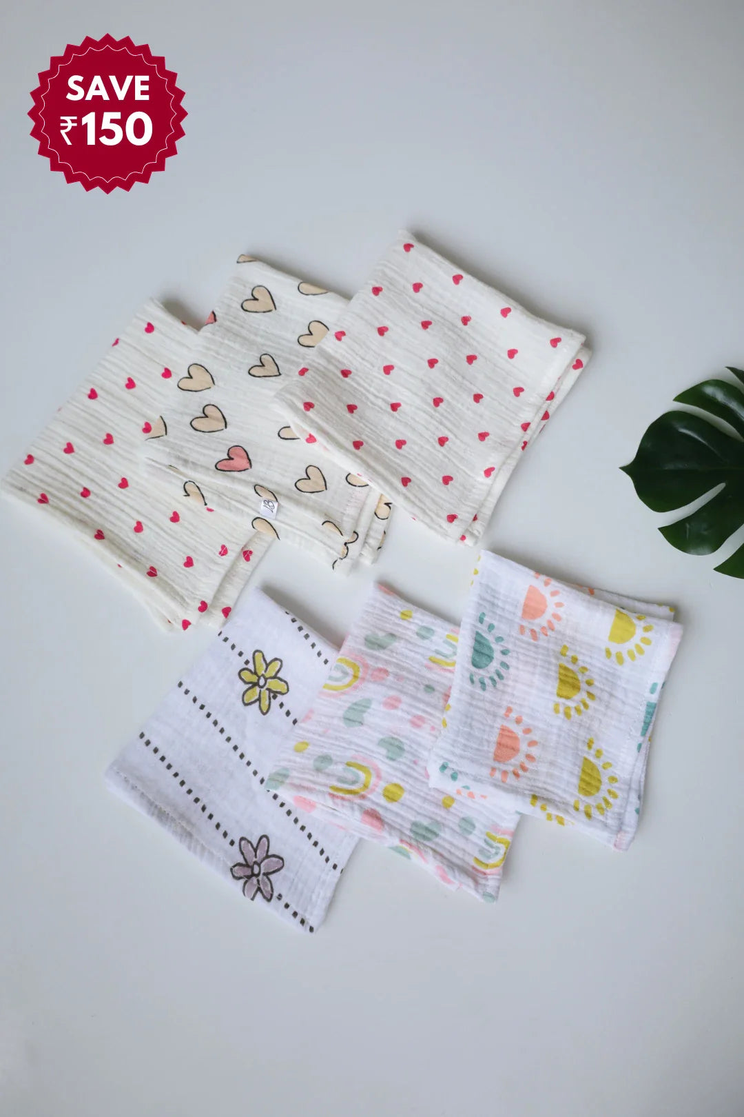 Muslin Baby Wipes-Pack of 6